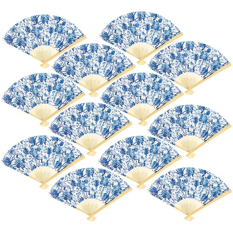 Fun Express Chinoiserie Print Folding Fan - Party Supplies - 12 Pieces - Image 1
